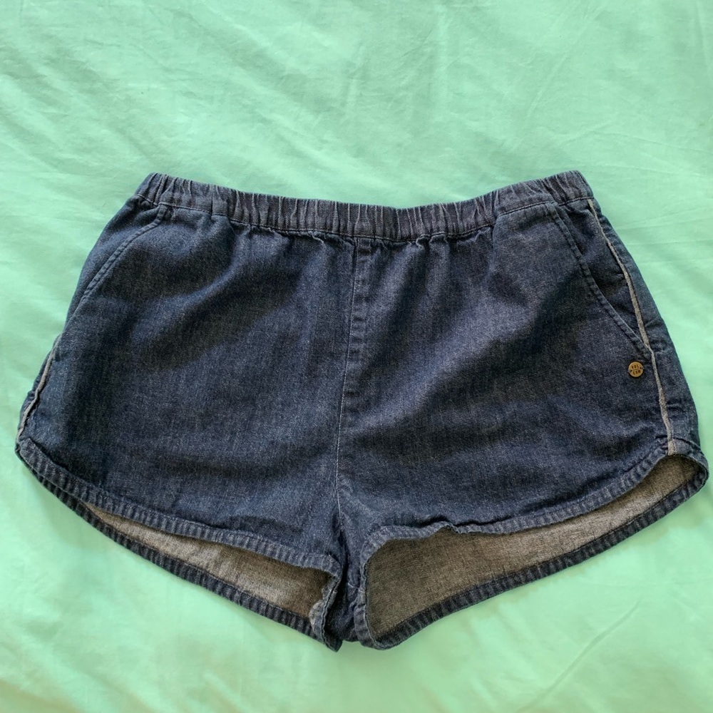 Soft denim shorts